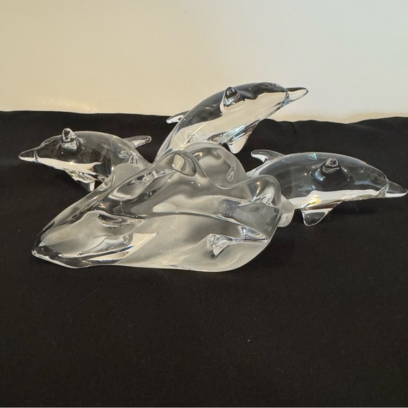 Lenox Crystal Dolphin Trio of Leaping Sculpture - Picture 8 of 13